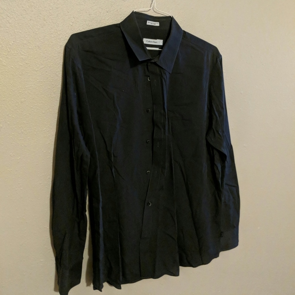 Calvin Klein black button down